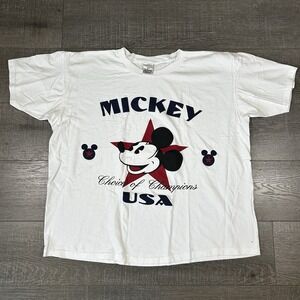 Vintage‎ 90s Disney Store Mickey USA T-Shirt Single Stitch Made USA